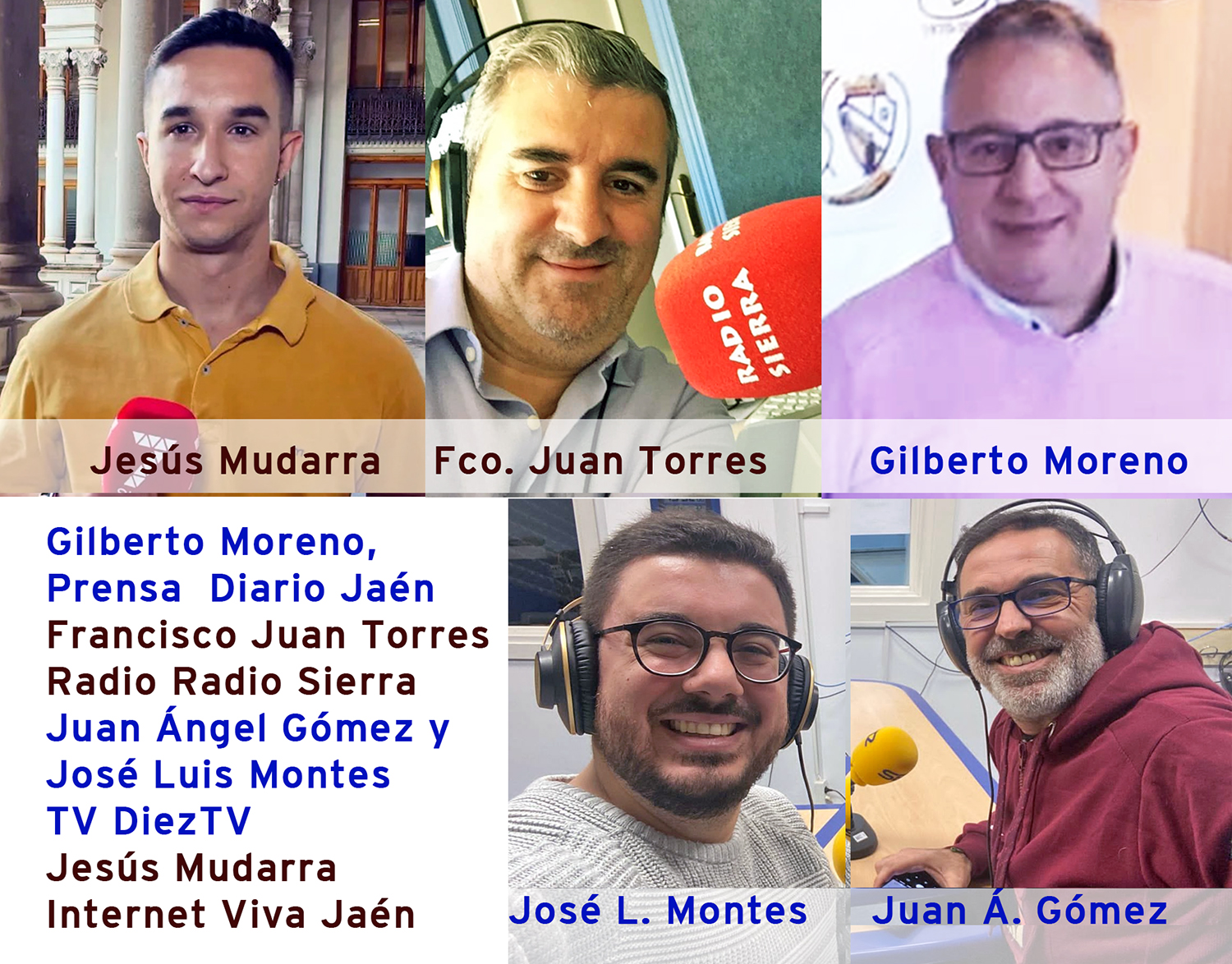 Gilberto Moreno, Francisco Juan Torres, Juan Ángel Gómez y José Luis Montes, y Jesús Mudarra Premios de Periodismo/23 de Diputación