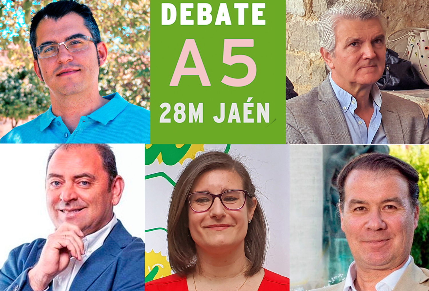 Segundo debate del 28M en Jaén capital con los candidatos a la alcaldía de Ciudadanos, Vox, Podemos, IU y Jaén Merece Más